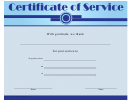 Certificate Of Service