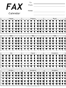 Fax Year Calendar Template