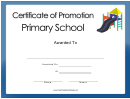 Promotion Junior High Certificate