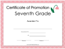 Promotion Grade 7 Certificate