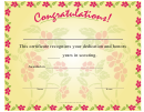 Congratulations Certificate