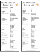 Low-cholesterol Grocery List Template