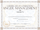 Anger Management Certificate