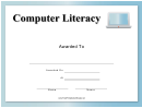 Computer Literacy Certificate