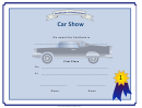 Car Show - 1st Place Certificate