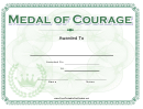 Certificate Of Courage
