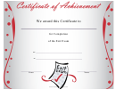 Exit Exam Certificate Of Completion Template