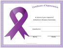 Alzheimers Disease Awareness Certificate
