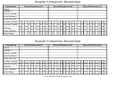 Supplier Comparison Spreadsheet Template