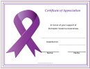 Domestic Violence Awareness Certificate