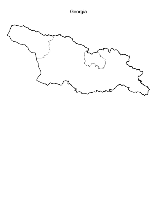 Georgia Outline Map Printable pdf