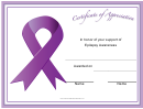 Epilepsy Support Certificate
