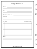 Project Planner Template - Left