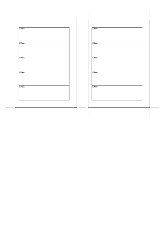 A6 Organizer To Do List Template - Left Printable pdf