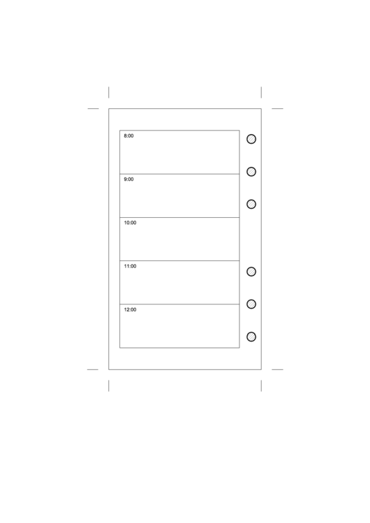 Hourly Planner Template Printable pdf