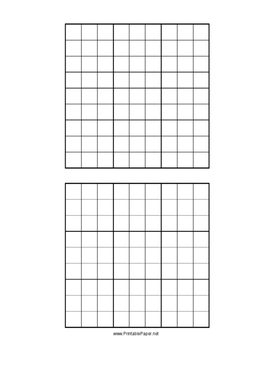 Sudoku Grid Template Printable pdf