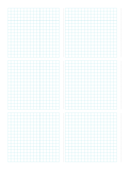6-Up Grid Paper Template Printable pdf