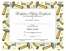 Workspace Safety Certificate Template