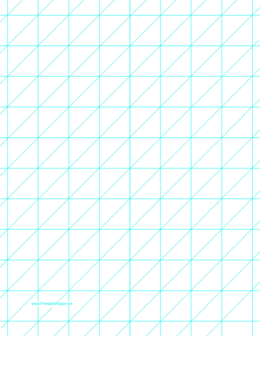 Diagonals (Left) With 1-Inch Grid Printable pdf