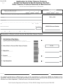 Form B-a-101r - Application For Other Tobacco Products Excise Tax Refund For North Carolina Tax-paid Other Tobacco Products Returned To Manufacturer