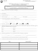 Form 703 - Application For Emergency Or Temporary Authority - To Transport Passenger Or Household Goods