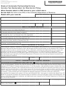 Form Dr 8453p - State Of Colorado Partnership/s-corp Income Tax Declaration For Electronic Filing
