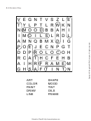 Art Word Search Puzzle Template With Answers