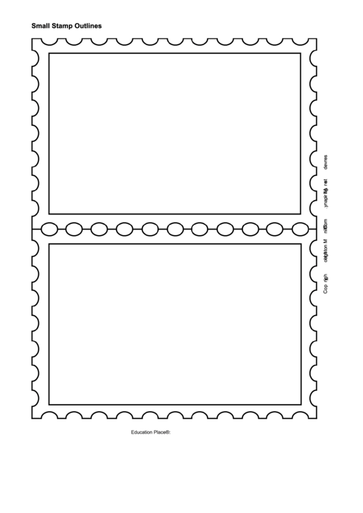 Small Stamp Outline Template