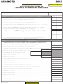 Fillable Form Ar1000td - Lump-Sum Distribution Averaging - 2015 Printable pdf