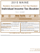 Form 1040me - Maine Individual Income Tax Booklet - 2015