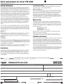 Form 3536 (llc) - Estimated Fee For Llcs - 2015