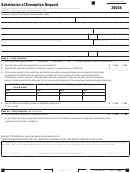 Form 3500a - California Submission Of Exemption Request