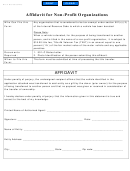 Form Mv-31 - Affidavit For Non-profit Organization