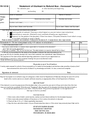 Form Ri 1310 - Statement Of Claimant To Refund Due - Deceased Taxpayer