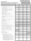 Form Ow-8-es-sup - Annualized Estimated Tax Worksheet - 2013