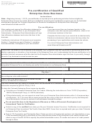Form Dr 0074 - Pre-certification Of Qualified Enterprise Zone Business
