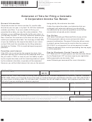 Form Dr 0158-c - Extension Of Time For Filing A Colorado C Corporation Income Tax Return - 2015