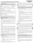 Instructions For Form 141az - Arizona Fiduciary Income Tax Return - 2014