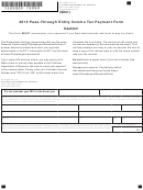 Form Dr 0900p - Pass-through Entity Income Tax Payment Form - 2015