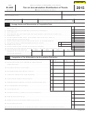 Fillable Form N-405 - Tax On Accumulation Distribution Of Trusts - 2015 Printable pdf