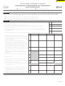 Fillable Form N-220 - Underpayment Of Estimated Tax By Corporations And S Corporations - 2014 Printable pdf