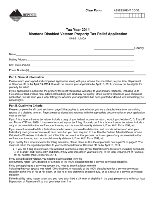 fillable-montana-disabled-veteran-property-tax-relief-application