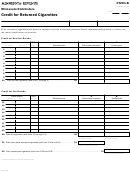 Form Ct201-b - Minnesota Distributors Credit For Returned Cigarettes