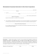 Form Au-796 - Reinstatement Guarantee Declaration For Non-stock Corporations