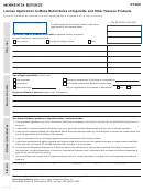 Form Ct102 - License Application To Make Retail Sales Of Cigarette And Other Tobacco Products