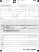 Form Ct-1040x - Amended Connecticut Income Tax Return For Individuals - 2015