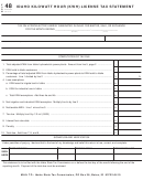 Form 48 - Idaho Kilowatt Hour (kwh) License Tax Statement