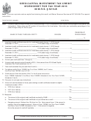 Maine Seed Capital Investment Tax Credit Worksheet For Tax Year 2015
