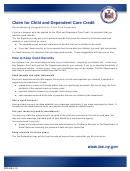 Instructions For Form It-216 - Claim For Child And Dependent Care Credit