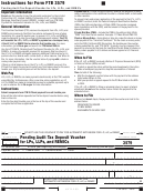 Form 3579 - California Pending Audit Tax Deposit Voucher For Lps, Llps, And Remics